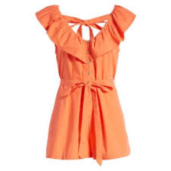 Free People Darling Romper in Watermelon. Size S, originally $98. SO CUTE! - Picture 9 of 9